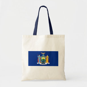 New York The Empire State Flag Coat of Arms Large Tote Bag