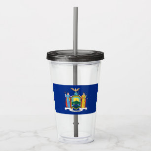 New York: The Empire State, Home Big Apple Flag Acrylic Tumbler