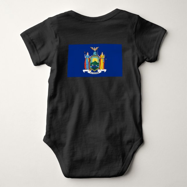 New York: The Empire State, Home Big Apple Flag Baby Bodysuit (Back)
