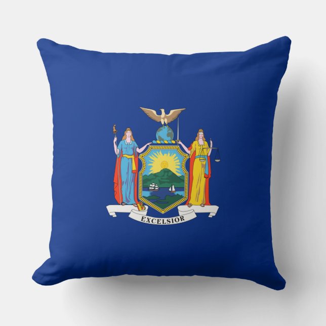 New York: The Empire State, Home Big Apple Flag Cushion (Front)