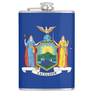 New York: The Empire State, Home Big Apple Flag Hip Flask