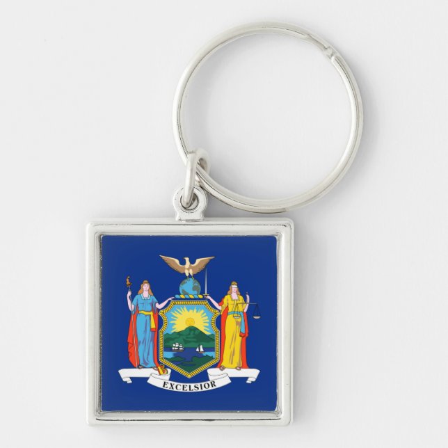 New York: The Empire State, Home Big Apple Flag Key Ring (Front)
