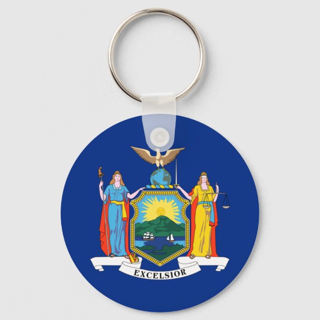 New York: The Empire State, Home Big Apple Flag Key Ring (Front)