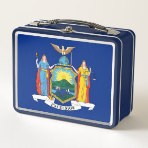 New York: The Empire State, Home Big Apple Flag Metal Lunch Box