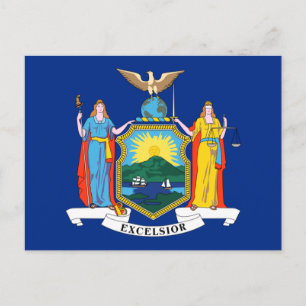 New York: The Empire State, Home Big Apple Flag Postcard