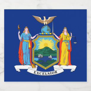 New York: The Empire State, Home Big Apple Flag Sparkling Wine Label