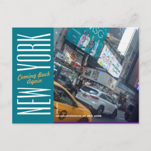 New York-Times Square-Coming Back Again Postcard