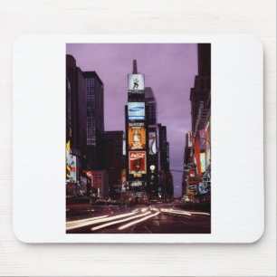New York Times Square traffic at night Mouse Pad