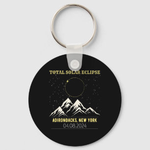 New York Total Solar Eclipse 2024 Key Ring