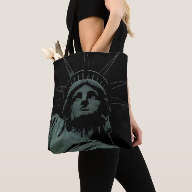 New York Tote Bag Custom Statue of Liberty Bag (Close Up)