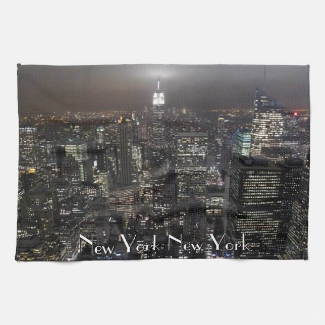 New York Towel Personalised NYC Souvenir Tea Towel (Horizontal)