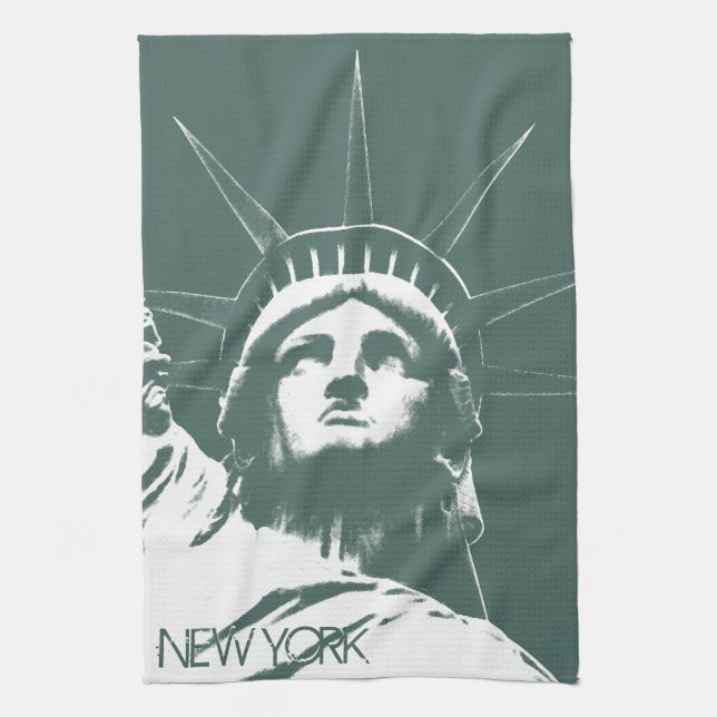 New York Towel Statue of Liberty NYC Tea Towel (Vertical)
