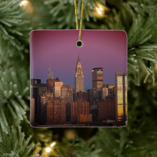 New York Travel Manhattan Empire State Building Ceramic Ornament