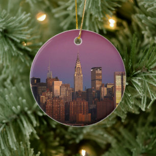 New York Travel Manhattan Empire State Building Ceramic Ornament