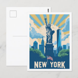 New York United State Vintage Famous Travel Place Postcard