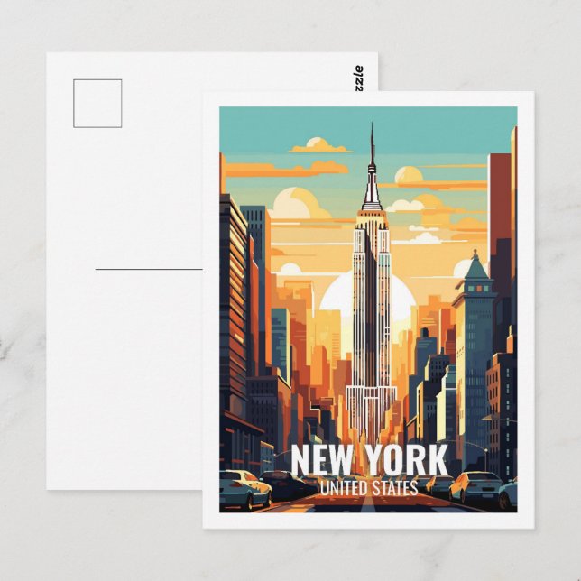 New York United States Famous Travel Places Postcard (Front/Back)