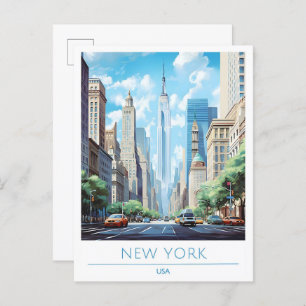 New York United States Vintage Travel Postcard