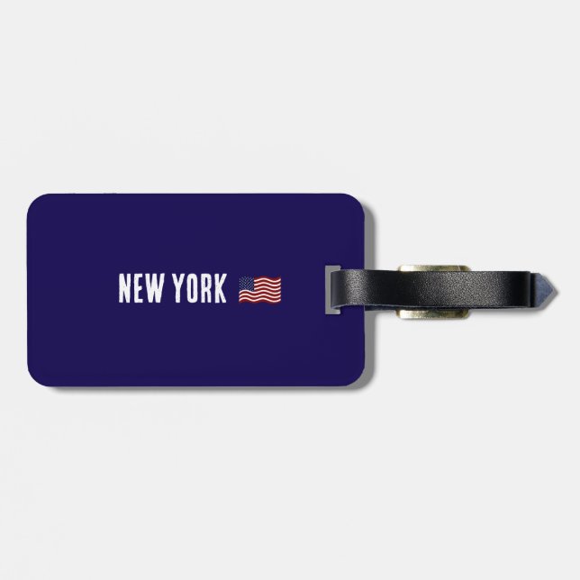 New York/USA Flag   Luggage Tag (Back Horizontal)