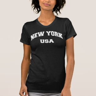New York USA Letter Print Women's T-Shirt