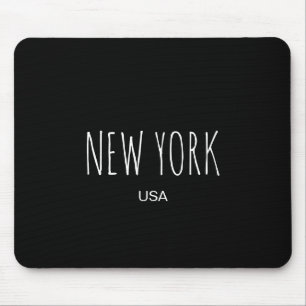 New York USA Minimalist Typography Design Mouse Pad