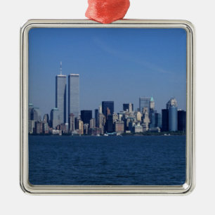New York, USA. Skyline of downtown Manhattan Metal Ornament
