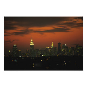 New York, USA. Skyline of uptown Manhattan 2 Photo Print