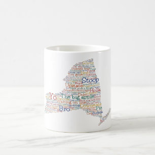 New York USA Slang Word Art Map  Coffee Mug