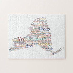 New York USA Slang Word Art Map Jigsaw Puzzle