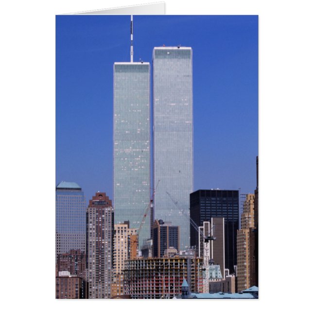 New York, USA. Twin towers of the famous World (Front)