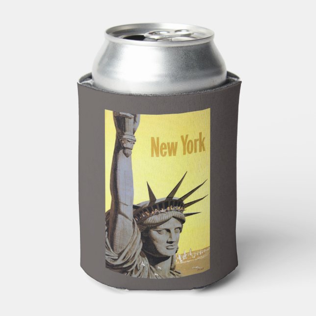 New York USA Vintage Travel can cooler (Can Front)