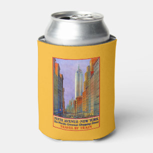 New York USA Vintage Travel can cooler