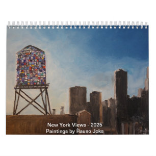 New York Views 2025, Paintings by Rauno Joks Calendar