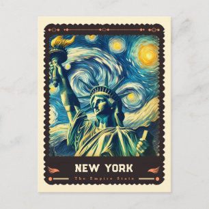New York   Vincent Van Gogh Inspired Postcard