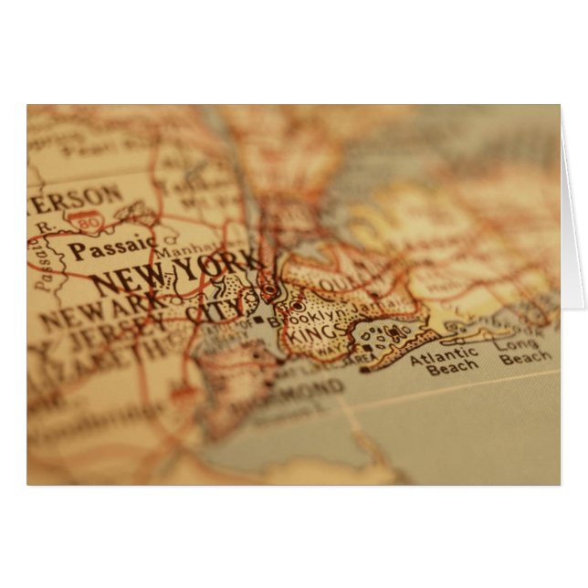 NEW YORK Vintage Map (Front Horizontal)