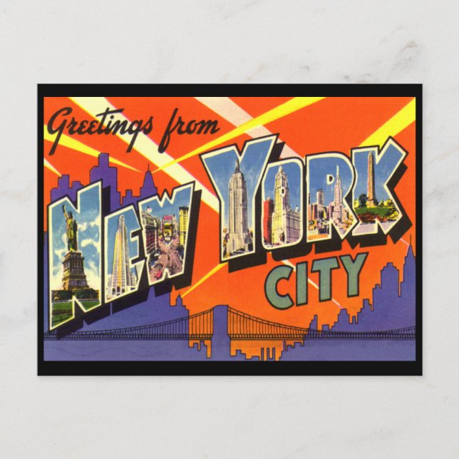 New york vintage postcard (Front)