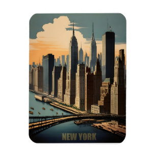 New York vintage poster Magnet