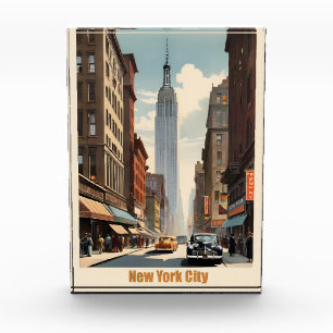 New York vintage poster Photo Block