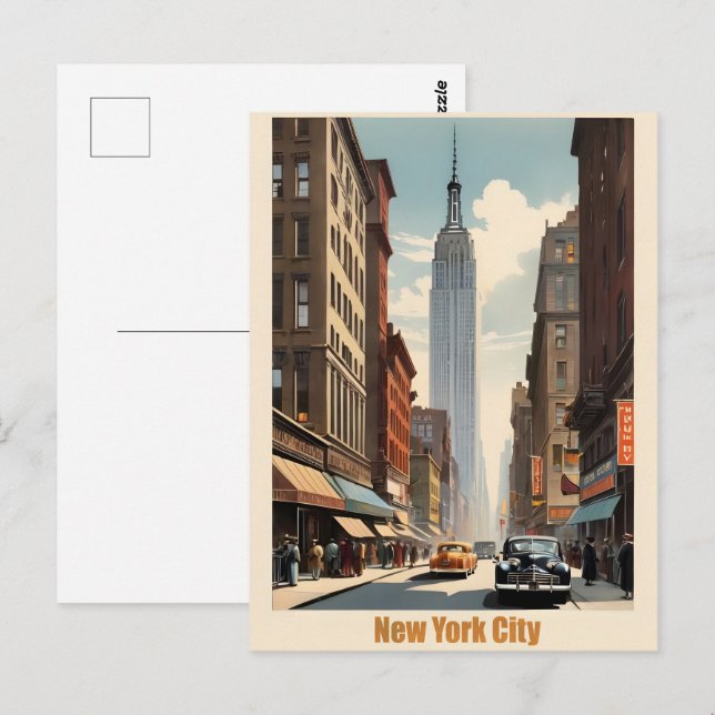 New York vintage poster Postcard (Front/Back)