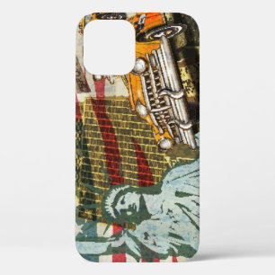 New York vintage travel poster. iPhone 12 Case