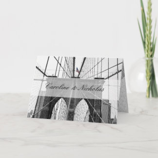 New York Wedding NYC Brooklyn Bridge Invitation