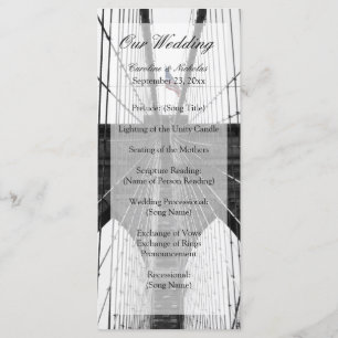 New York Wedding NYC Brooklyn Bridge Program