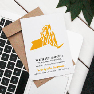 NEW YORK We've moved New address New Home  Postcard