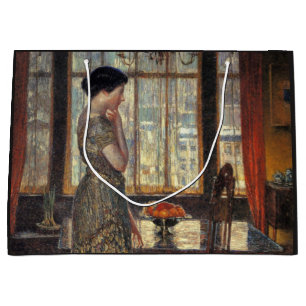 New York Window in Winter (by Childe Hassam) Large Gift Bag
