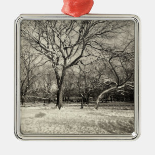 New York Winter - East Village Snow Metal Ornament
