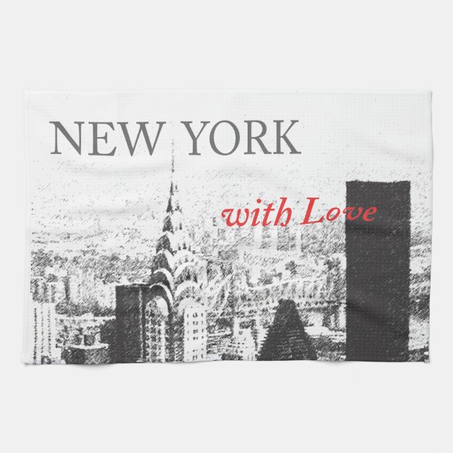 New York with Love Tea Towel (Horizontal)