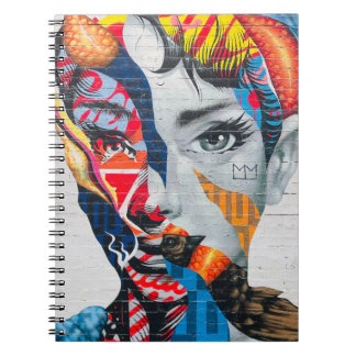 New York Woman's Portrait Spiral Photo Notebook