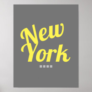 New York word art typography poster modern