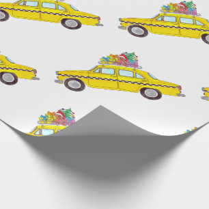 New York Yellow Cab Taxi Christmas Gifts Wrapping Paper