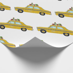 New York Yellow Cab Taxi Christmas Gifts Wrapping Paper