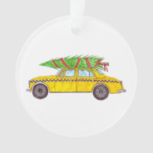 New York Yellow Cab Taxi Christmas tree Ornament